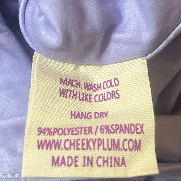 Cheeky Plum Solid Light Purple Leo One Piece Puffy Sleeves - Picture 4 of 4